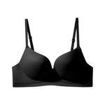 Chantelle's Secret Sculpting Wireless Seamless Bra in classic black, showcasing the sleek design and smooth silhouette for a versatile look.