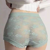 Mid Waist Floral Romance Lace Panties K21
