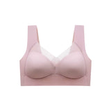 Chantelle's Secret sports bra in pink featuring a mesh neckline insert, smooth seams, and wireless support for comfortable, stylish athletic wear.